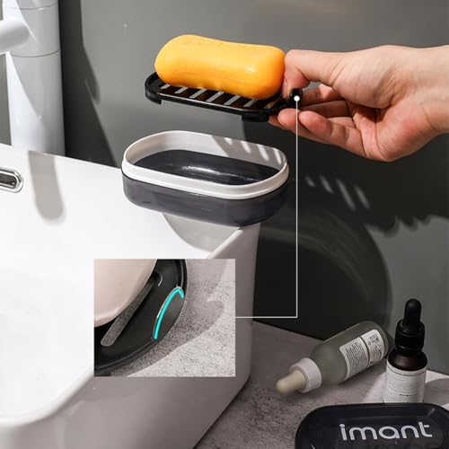 Loyliawa Thickened Drainage Soap Dish Portable Lightweight