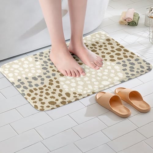 Jejeloiu Polka Dot Bath Rugs 16x24 Modern Art Geometric Design