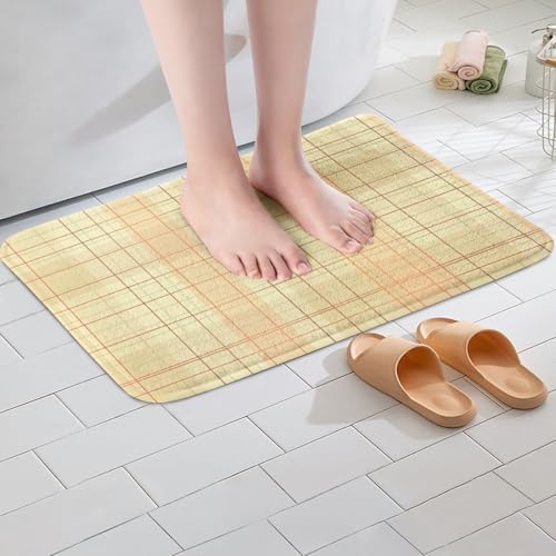 Feelyou Buffalo Check Doormat 16x24 Yellow