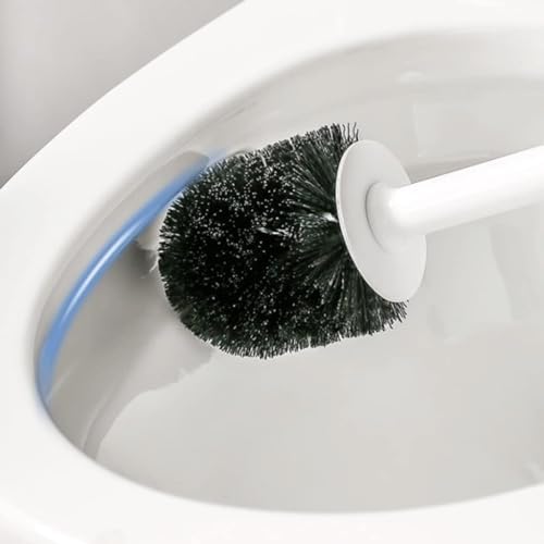 Floor-Standing Toilet Brush with Base and Holder