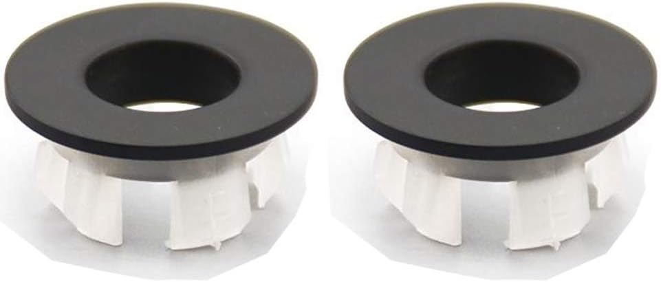 WIRFFND Sink Basin Trim Overflow Cover Brass Insert 2 PCS Matte Black