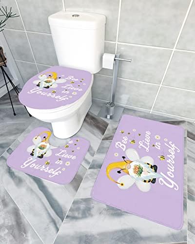 YESOF66 3 Piece Bathroom Rugs Set Non-Slip
