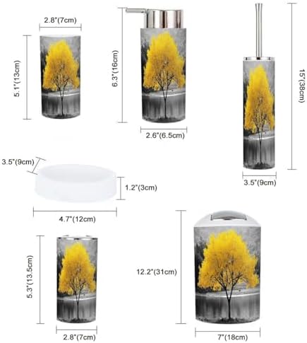 Boho 6 Piece Bathroom Accessory Set with Reflective Elements