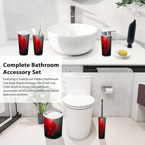 Boho Colorful 6-Piece Bathroom Accessory Set 1