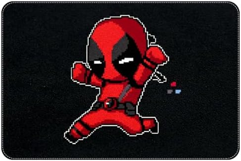 Deadpool Door Carpet Floor Mat with Machine Washable Bath Rugs 60x40cm