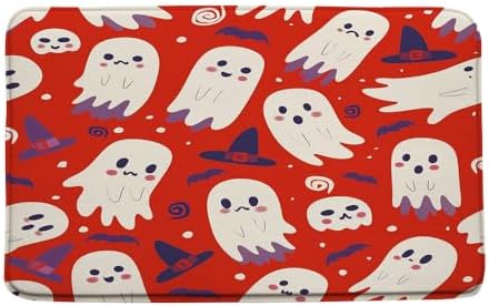 Halloween Bath Mat with Ghosts and Witch Designs