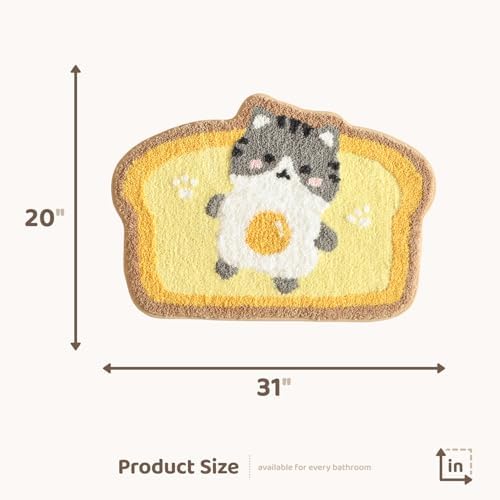 Molesun Cute Bath Mat Soft Microfiber Rug 20x31
