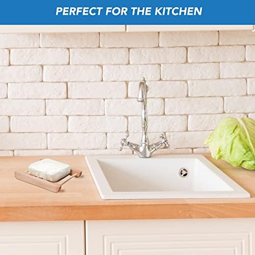 rebEarth Bamboo Soap Bar Holder Square Tray