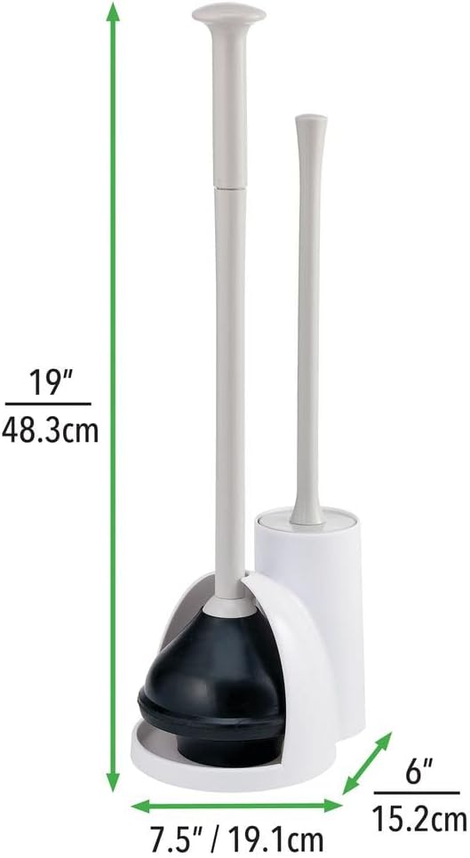mDesign Hidden Plunger and Brush Set - WhiteLight Gray 1