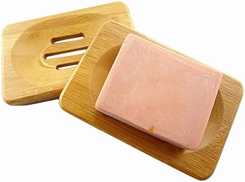 AkoMatial Bamboo Soap Dish with Holes for Dry Storage