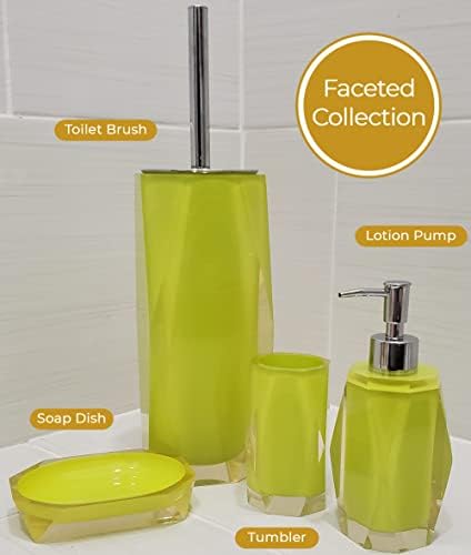 Sparkles Home Faceted Toilet Brush with Stainless Steel Handle