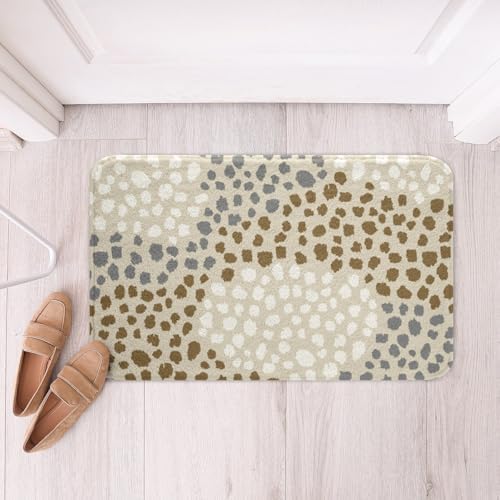 Jejeloiu Polka Dot Bath Rugs 16x24 Modern Art Geometric Design
