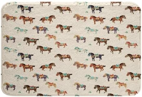 Feelyou Horse Bath Mat 16x24 Farm Style Rugs for Kids