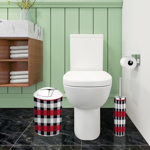 Boho Colorful Tartan Bathroom Accessory Set of 6