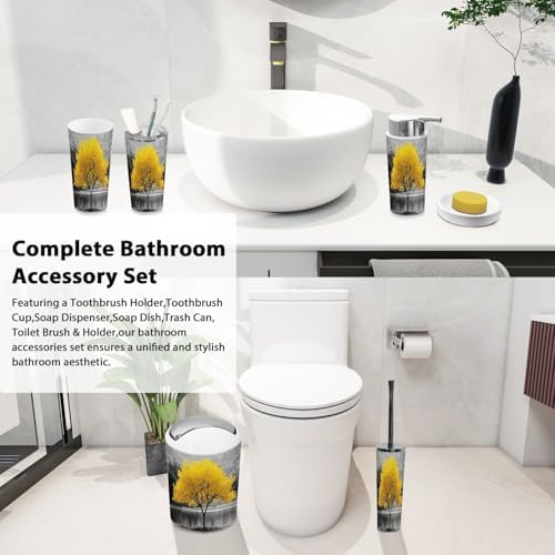 Boho 6 Piece Bathroom Accessory Set with Reflective Elements