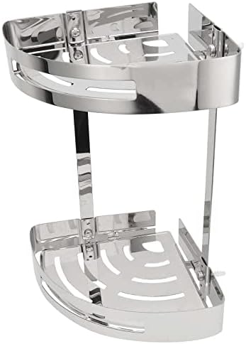 FINANCIALLY LIT 2-Tier Bathroom Corner Shelf Organizer