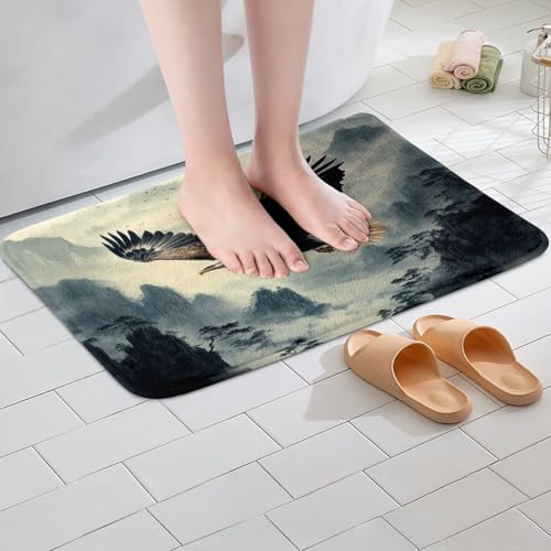 Eagle Bathroom Rugs 16X24 Non Slip Beige