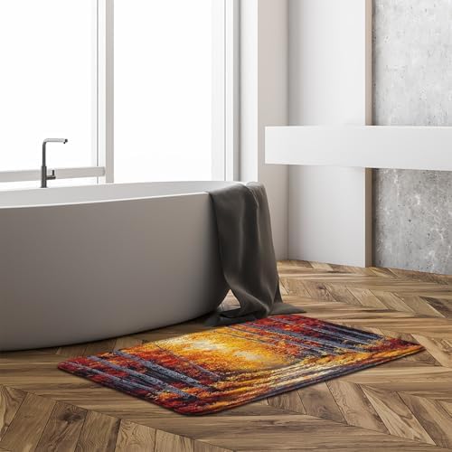 GCTNBJL Rustic Forest Bath Mat 16x24 Inch