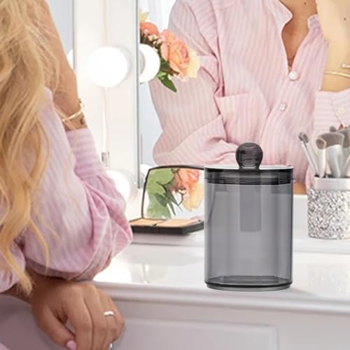 Cotton Swab Dispenser with Lid and Transparent Holder