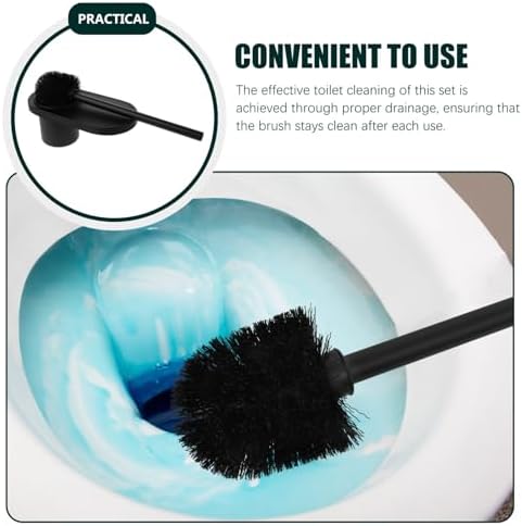 Toilet Brush and Plunger Set with Hidden Holder
