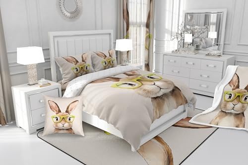 Jejeloiu Cute Bunny Bath Mats 16x24 inch