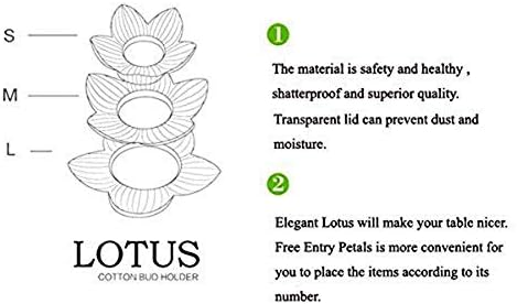 2-Pack Lotus Flowers Cotton Swab Holder Green Pink