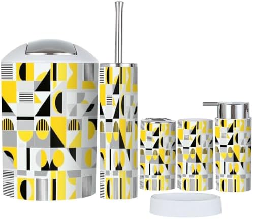 TRANQDEHOM 6 Piece Boho Bathroom Accessory Set