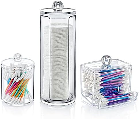 Boxup Bathroom Organizer Storage Set - Cotton Pads Q Tips Holder