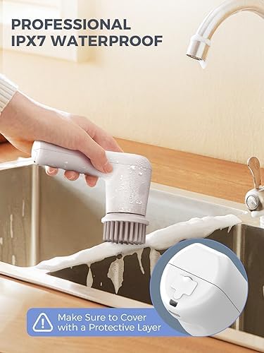 Smiling Shark Cordless Electric Spin Scrubber with LED Display 1