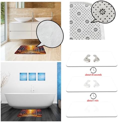 GCTNBJL Rustic Forest Bath Mat 16x24 Inch