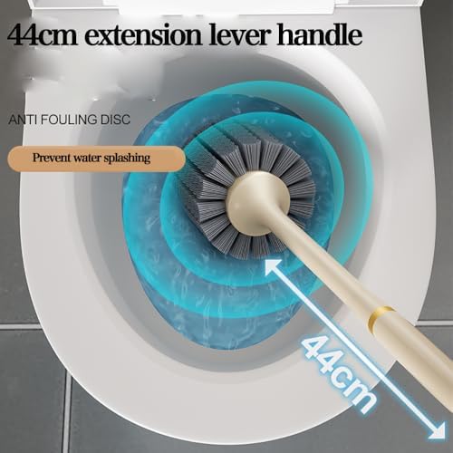FUXINGQIYE Toilet Brush and Holder Set with Silicone Head