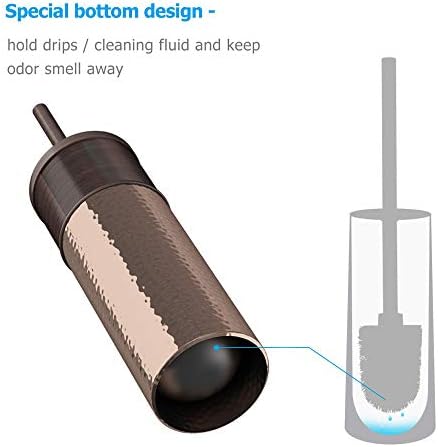 Nu Steel TBH-SS542-17 Round Stainless Steel Toilet Brush Holder