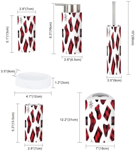 Boho Christmas Bathroom Accessory Set 6 Piece 1