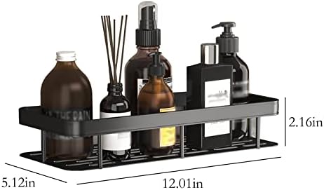 Shower Caddy With Hooks - Metal Organizer No Drilling 2 Tier Storage for Bathroom Kitchen