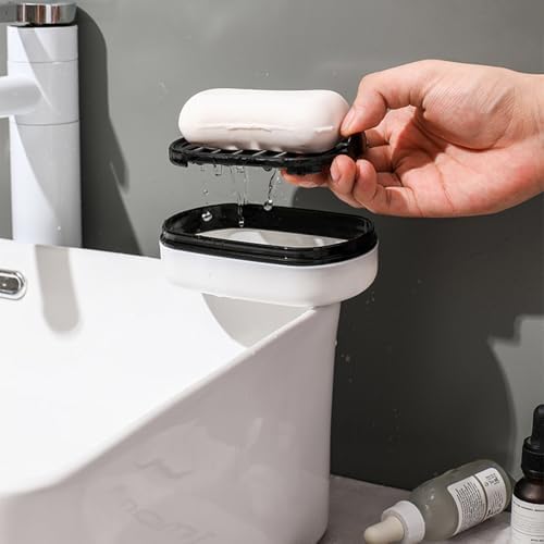 Loyliawa Thickened Drainage Soap Dish Portable Lightweight