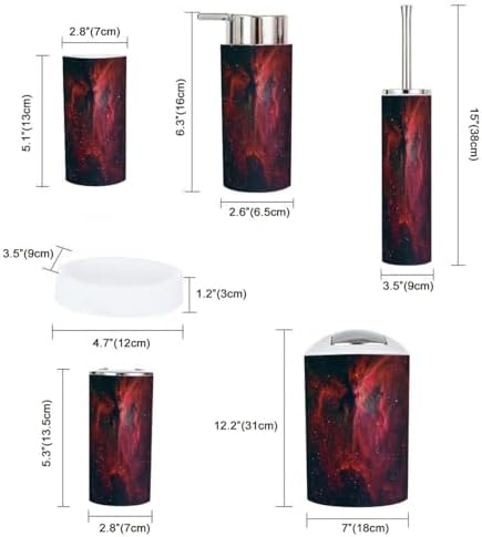 TRANQDEHOM 6 Piece Boho Bathroom Accessories Set