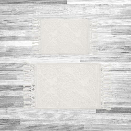 Jean Pierre Ricardo Bath Mats Set of 2 Ivory 1