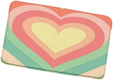 Valentine Bath Mat with Heart Design 16x24 Inch