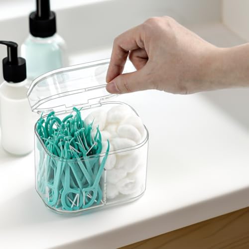 ZEXALOR Clear Bathroom Organizer 2-Size Essentials Set