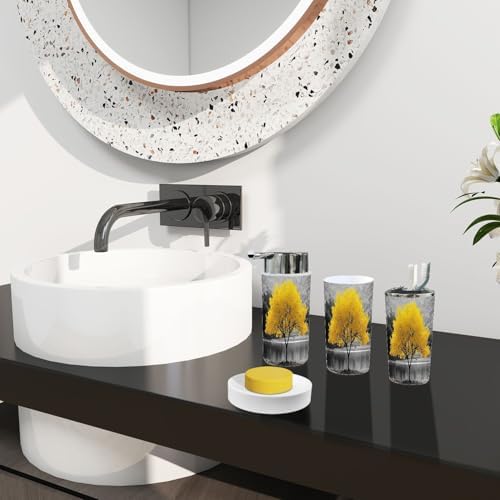Boho 6 Piece Bathroom Accessory Set with Reflective Elements