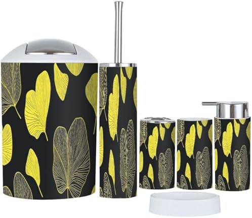 Boho Style 6-Piece Bathroom Accessory Set 1