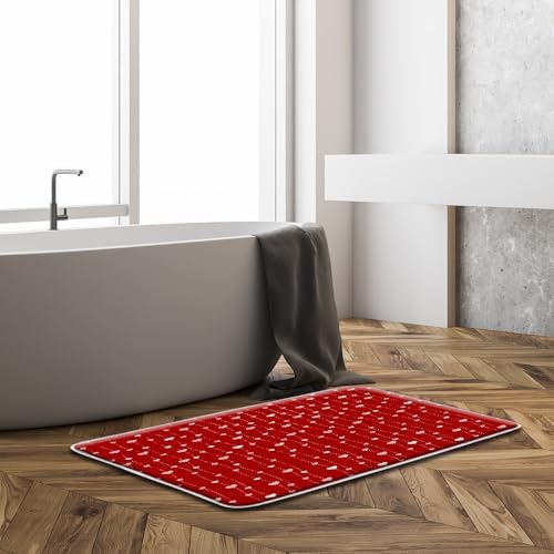 Sweet Heart Bath Mat - Pink Red Heart Valentine Style