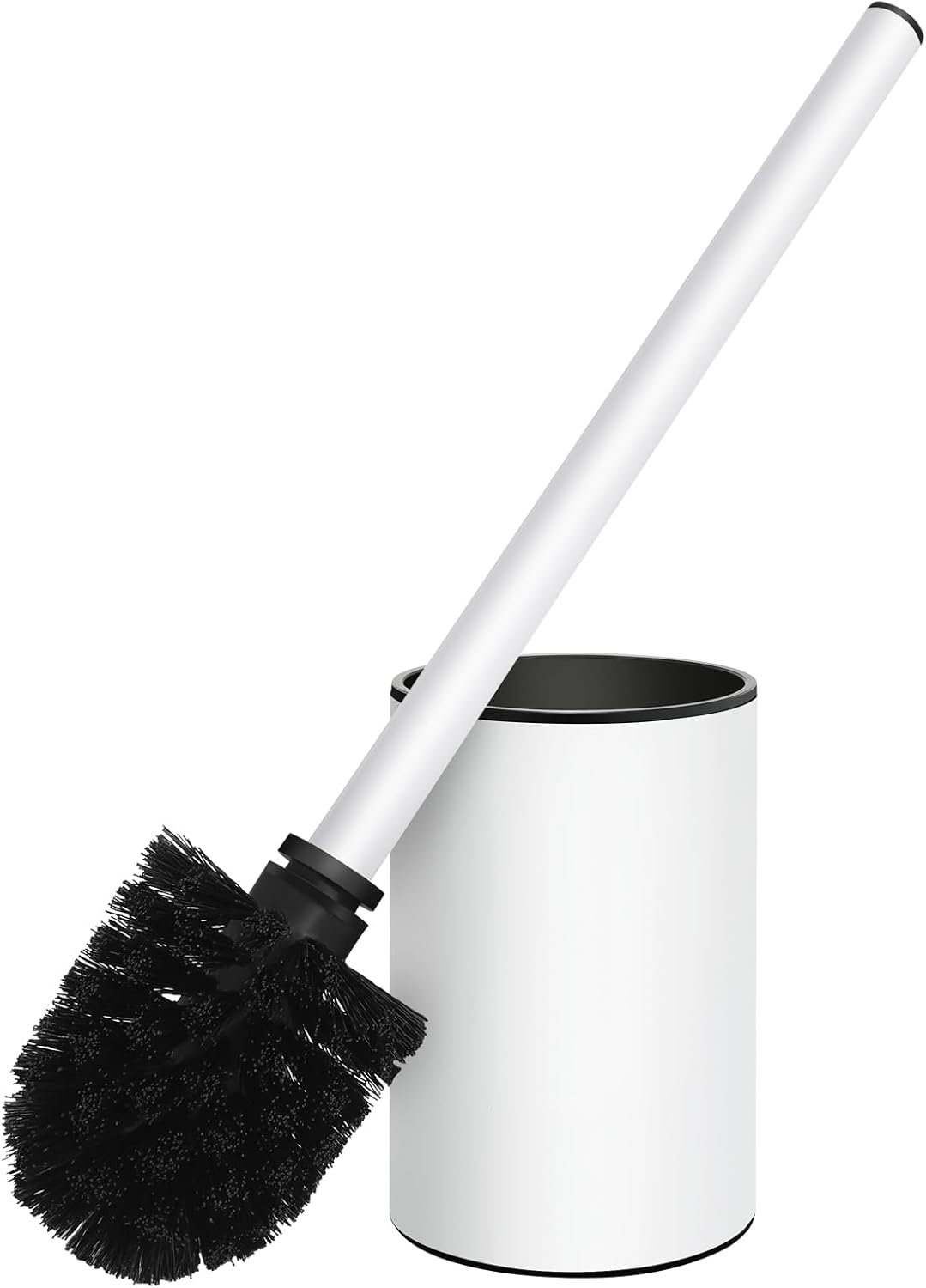 QL Toilet Brush and Holder Stainless Steel Toilet Brush with Quick Drying Design White
