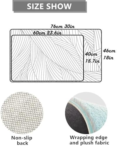 HSTDUNYE London Bath Mat 16x24 Velvet Doormat