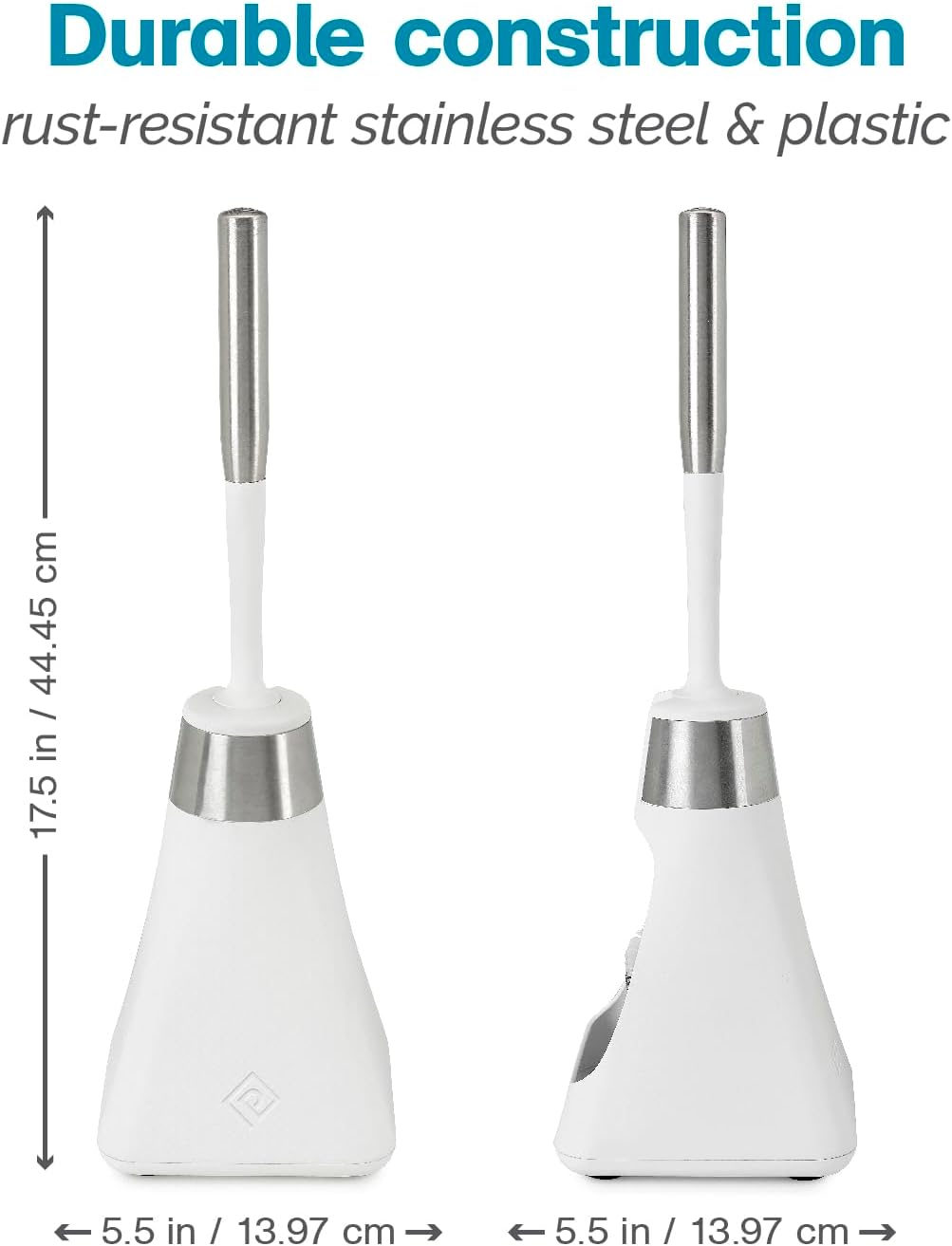 Polder Avant Toilet Brush Caddy with Twist-Remove Head