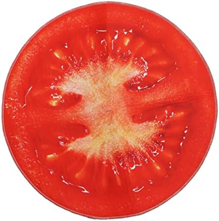 PRETYZOOM Round Non-Slip Bath Rug with Fruit Pattern