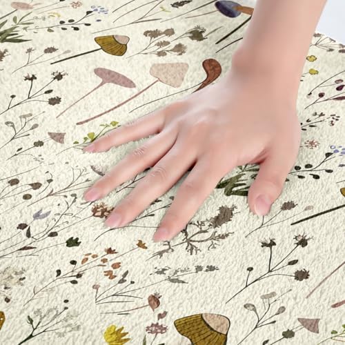 Mushroom Bath Mat with Non-Slip Base and Water Absorbent Design