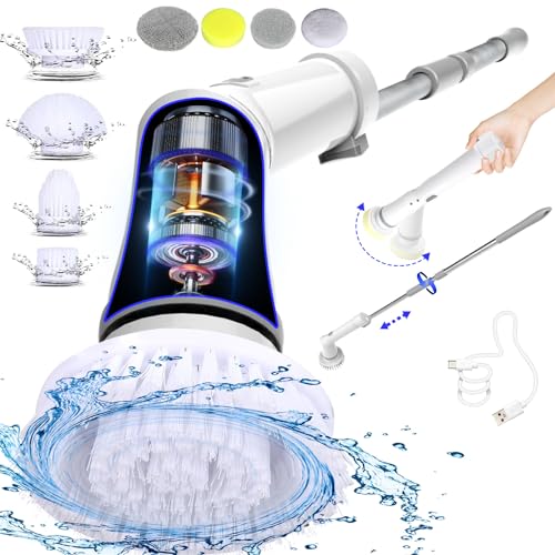 UBeesize Electric Spin Scrubber with 8 Replacement Heads