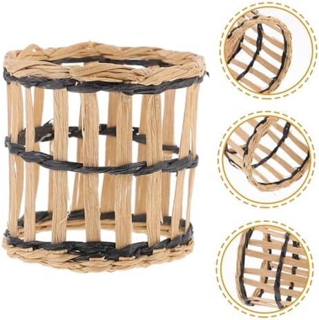 Hoement Woven Straw Cup Sleeve Holder for Glass and Plastic Bottles 1