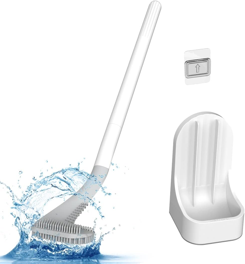 CYANLUX Long Handle Toilet Brush with Holder
